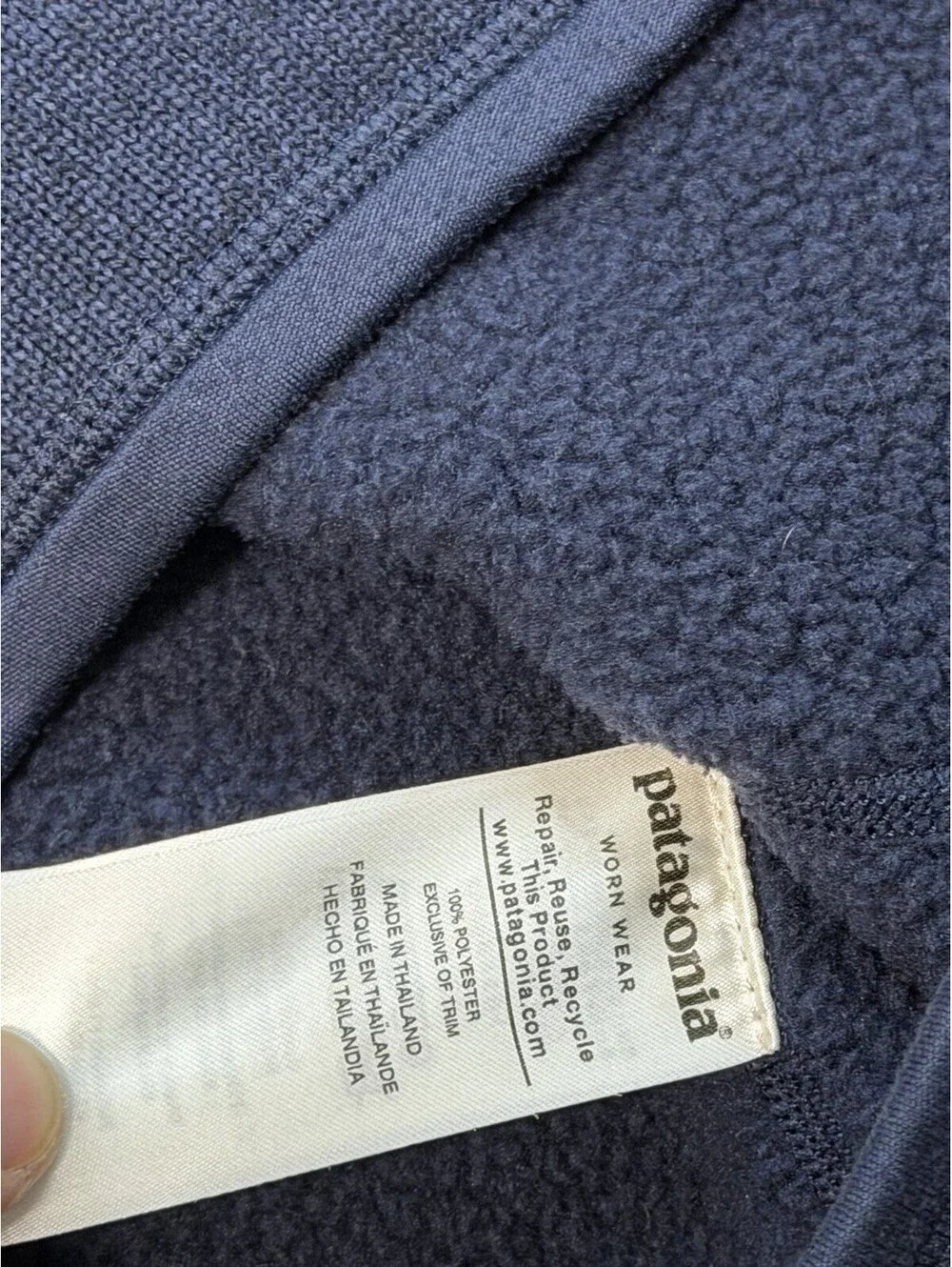 Patagonia Better Sweater 1/4 Zip Fleece Pullover Navy Blue Men’s Small 25523